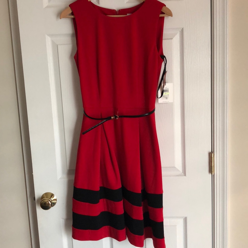 Calvin Klein Red sleeveless dress.  Size 4.